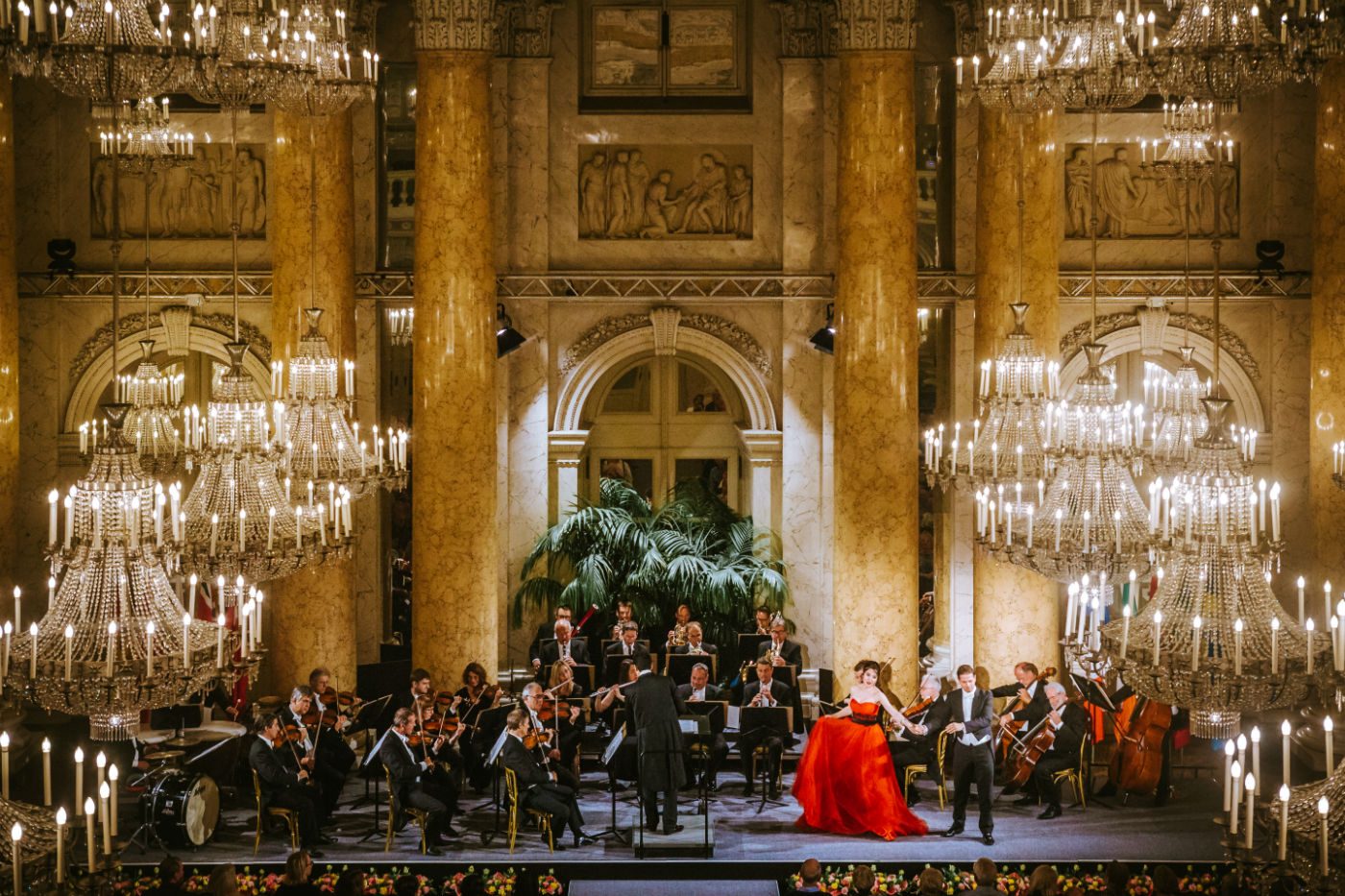 Wiener Hofburg-Orchester bei einem klassischen Konzert im Zeremoniensaal der Hofburg Wien