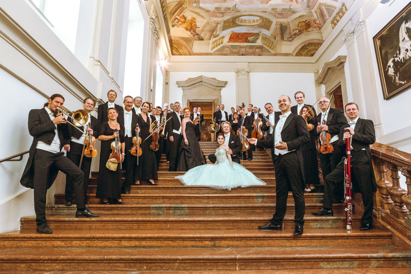 Wiener Hofburg-Orchester beim shooting im Palais Liechtenstein