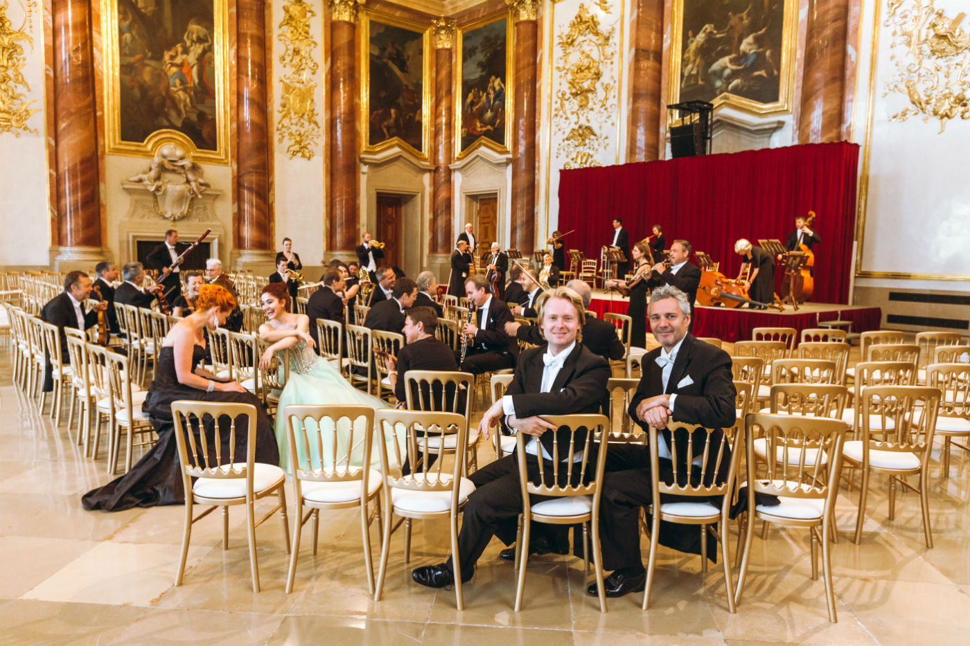 Wiener Hofburg Orchester bei der Probe zum Neujahrskonzert im Palais Liechtenstein