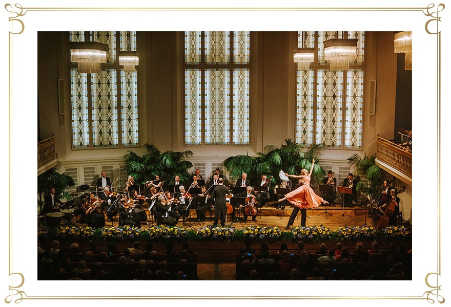 Wiener Hofburg-Orchester bei einem klassischen Konzert mit Ballett im Konzerthaus Wien